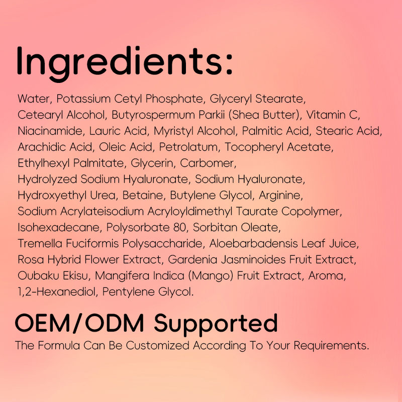 private label whitening shea butter body cream